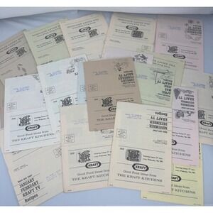 Vintage Kraft TV Recipes Pamphlet Lot 1960s Mailers Kraft Music Hall Leaflets